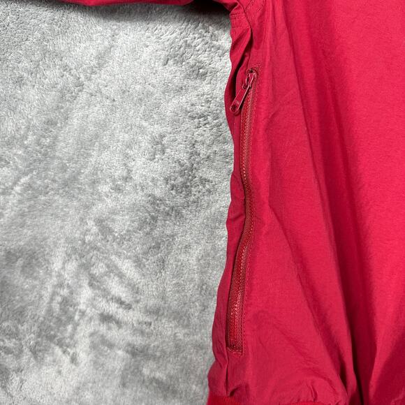 VINTAGE 90s Izod Golf Pullover Men's Small Windbreaker Red Nylon V-Neck - Picture 7 of 8